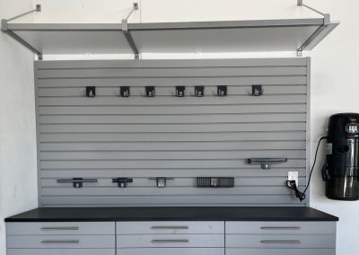 Horowitz – Inverted Shelf, Cabinet, Slat Wall Grey (Naples, Florida)